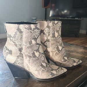 Dolce Vita Textured Snakeskin Ankle Booties